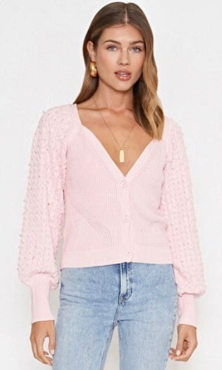 PRETTY IN PINK PEARL SWEATER